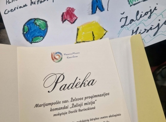 Progimnazijos 8 klasės mokinių komanda dalyvavo Moksleivių kūrybos centro organizuotame ekologinio švietimo mokinių konkurse - konferencijoje ,,EcoRalis“